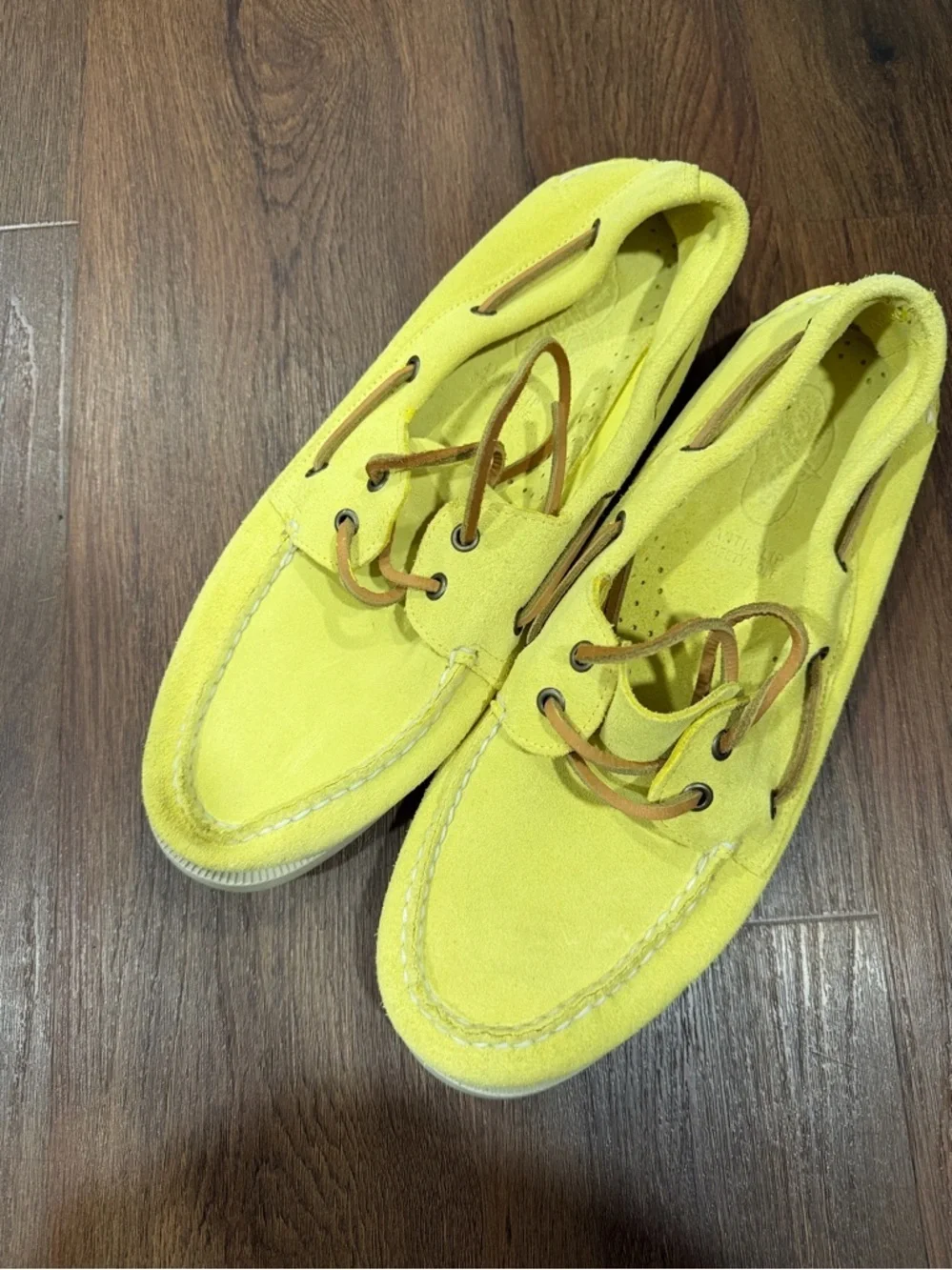 Rare butter Sperry Top-Sider] SUEDE DECK SHOES | YELLOW $200 spring men’s